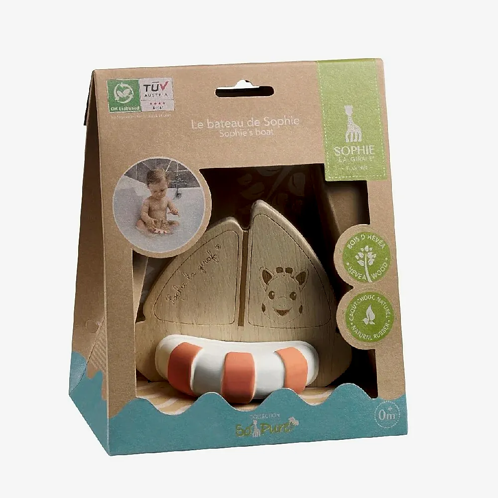 Vulli Sophie The Giraffe So Pure Rubberwood Boat STD
