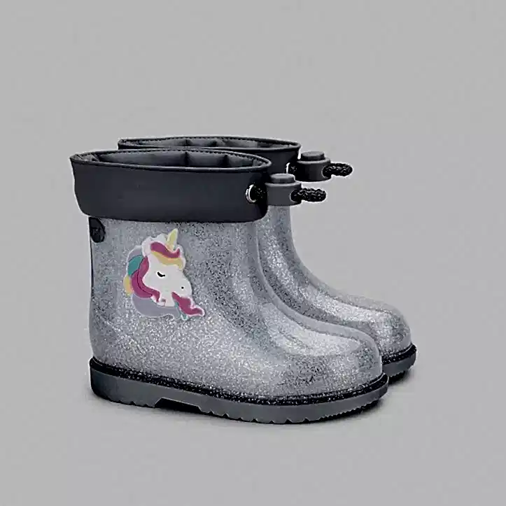 Igor Çocuk Yağmur Botu Bimbi Unicornio Glitter Plata Gri