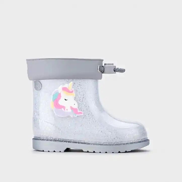 Igor Çocuk Yağmur Botu Bimbi Unicornio Glitter Plata Gri