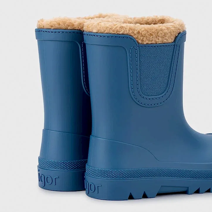 Igor Kürklü Çocuk Yağmur Botu Veerona Borrego - Azul Blue Mavi