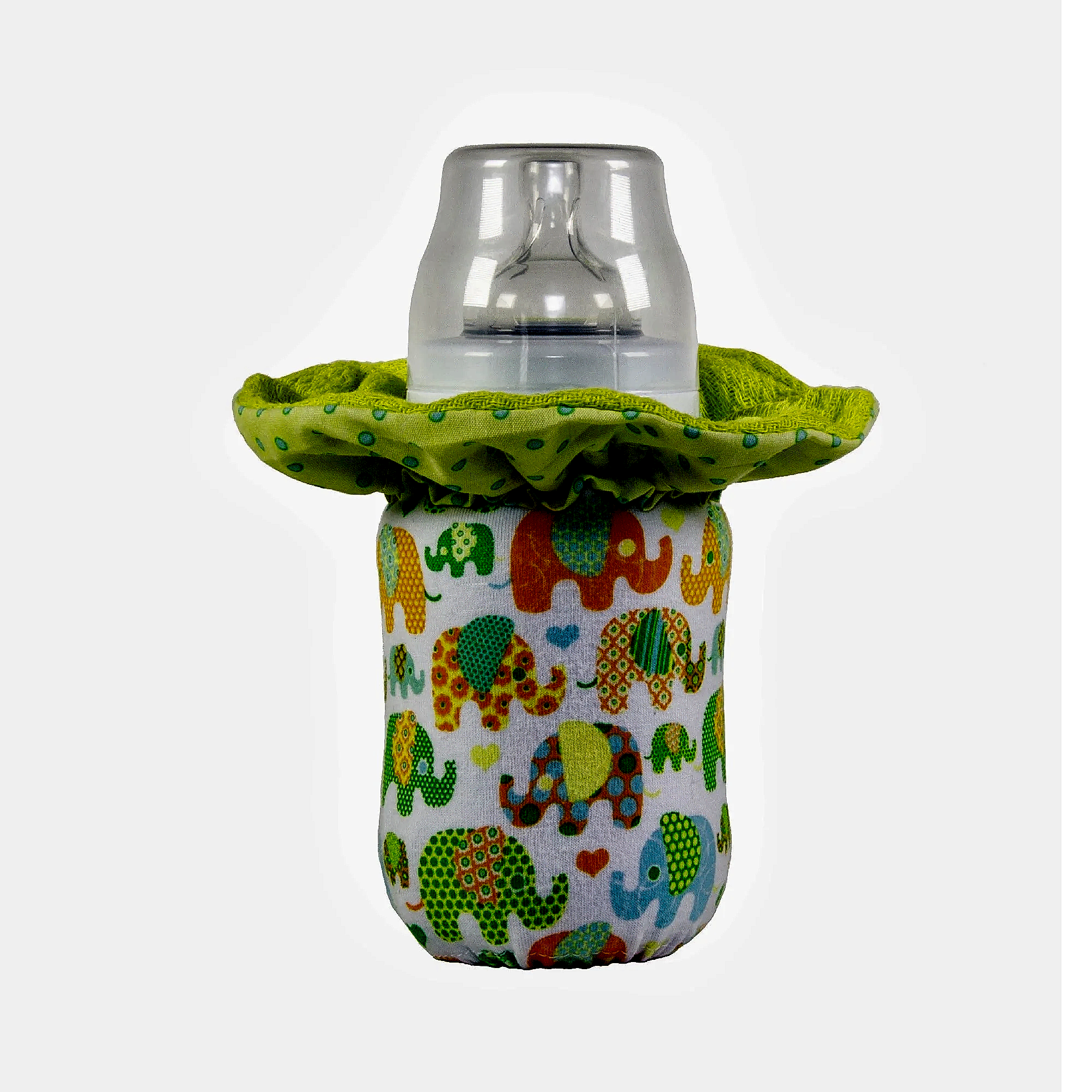 WarmZe Taşınabilir Biberon Isıtıcısı Büyük Boy Yeşil Fil STD