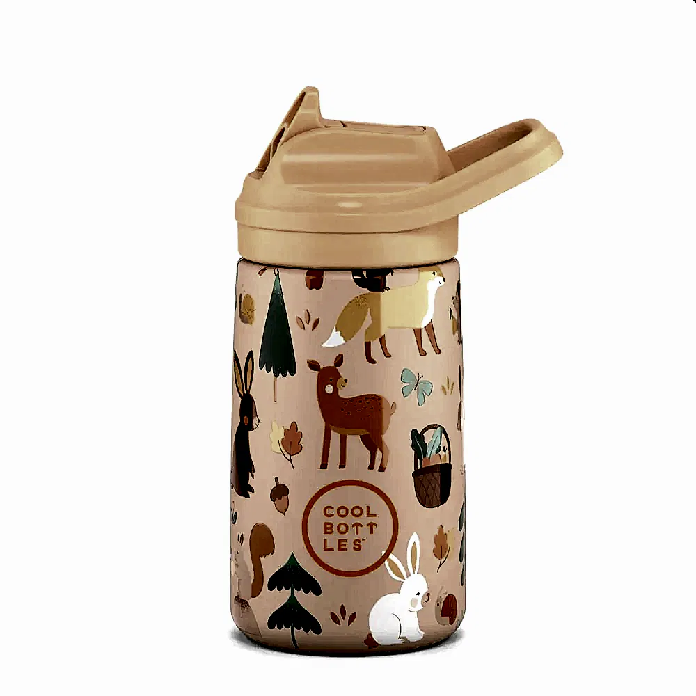 Cool Bottles Paslanmaz Çelik Suluk - The Kids Bottle Woodland Buddies 350 ml